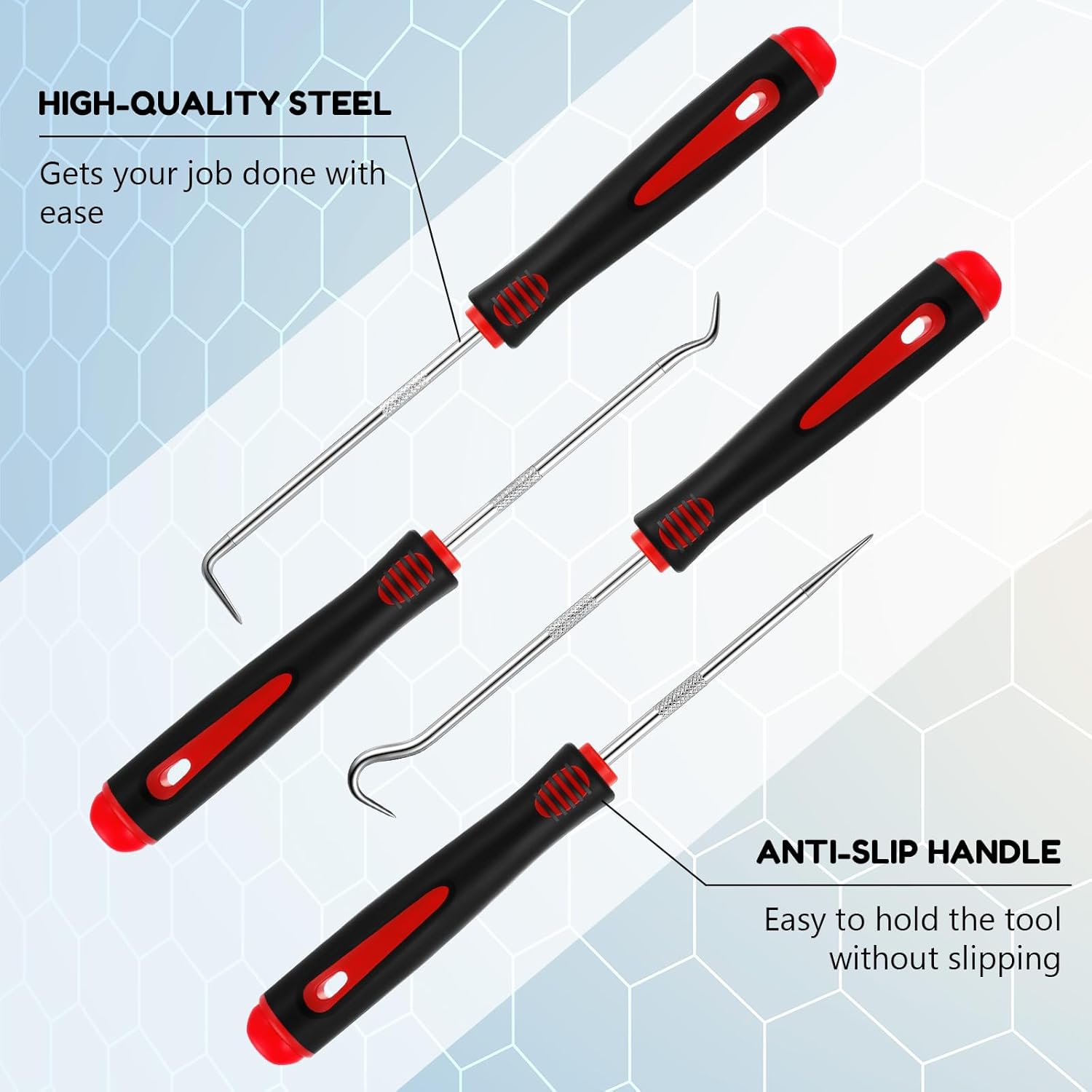 4/12pcs Pick and Hook Tools Set, Pick Tool Set Car Auto Oil Seal/O-Ring Seal Gasket Pick Hooks Puller Remove,Assembly & Disassembly Tools for Car Repair, Mechanic Tools, Automotive Maintenance Tools