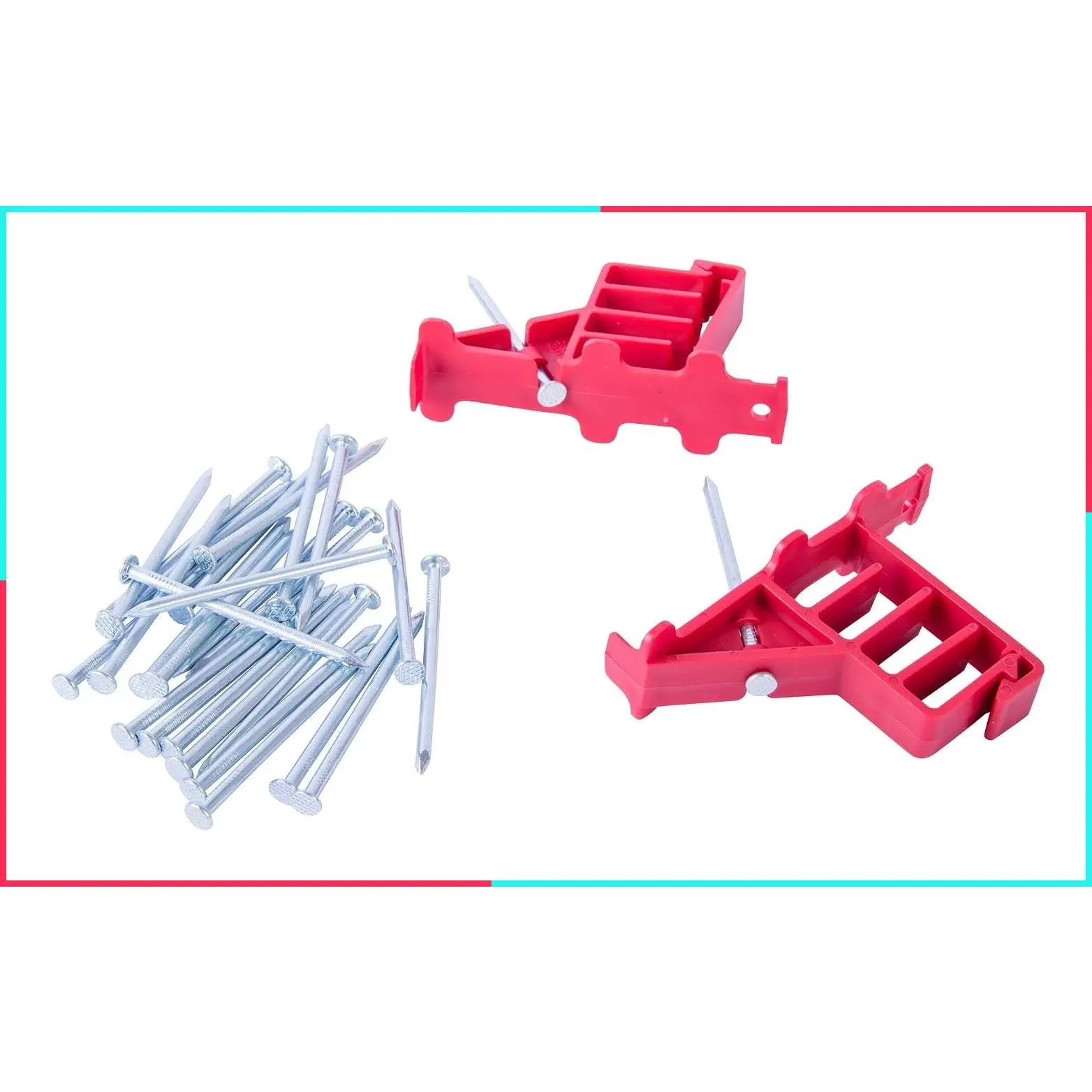 Multi-Cable Staple for NM Non-Metallic, Coaxial & Data/CAT 5 Cables, 100 Pack, Red