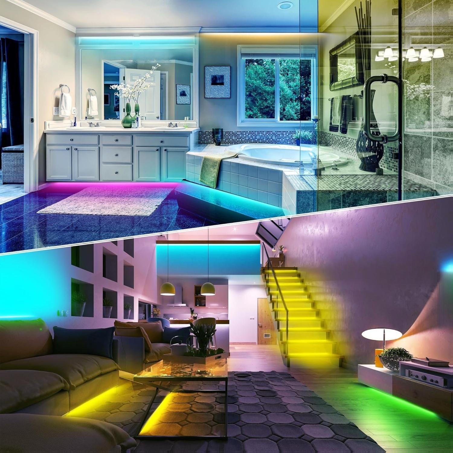 Led Lights for Bedroom 200FT(2 Rolls of 100ft), Music Sync Led Strip Lights with 60 Keys Remote and App Control, Color Changing RGB Led Lights for Room Kitchen Party Home Christmas Decoration Led Lights for Bedroom 200FT(2 Rolls of 100ft), Music Sync Led Strip Lights with 60 Keys Remote and App Control, Color Changing RGB Led Lights for Room Kitchen Party Home Christmas Decoration