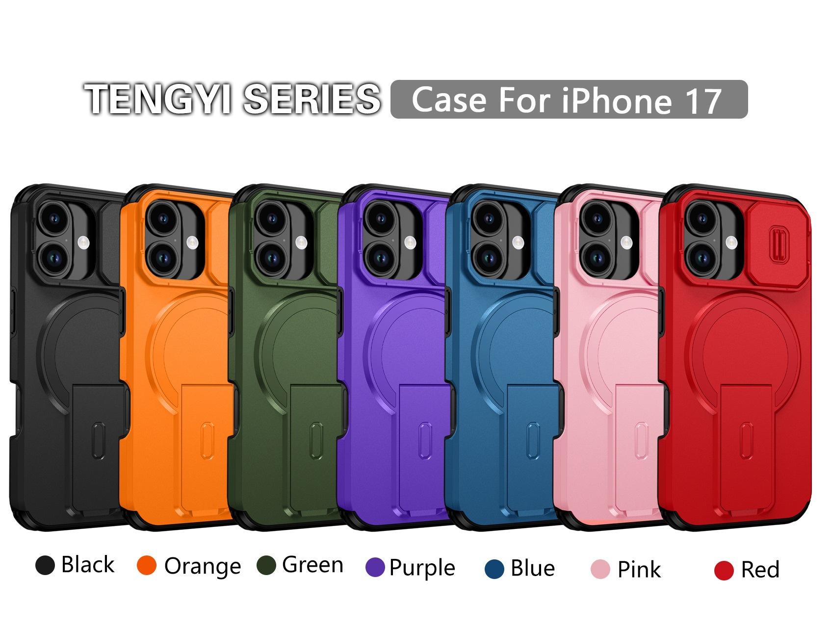 Applicable for iPhone phone case magnetic stand two-in-one PC + TPU phone case