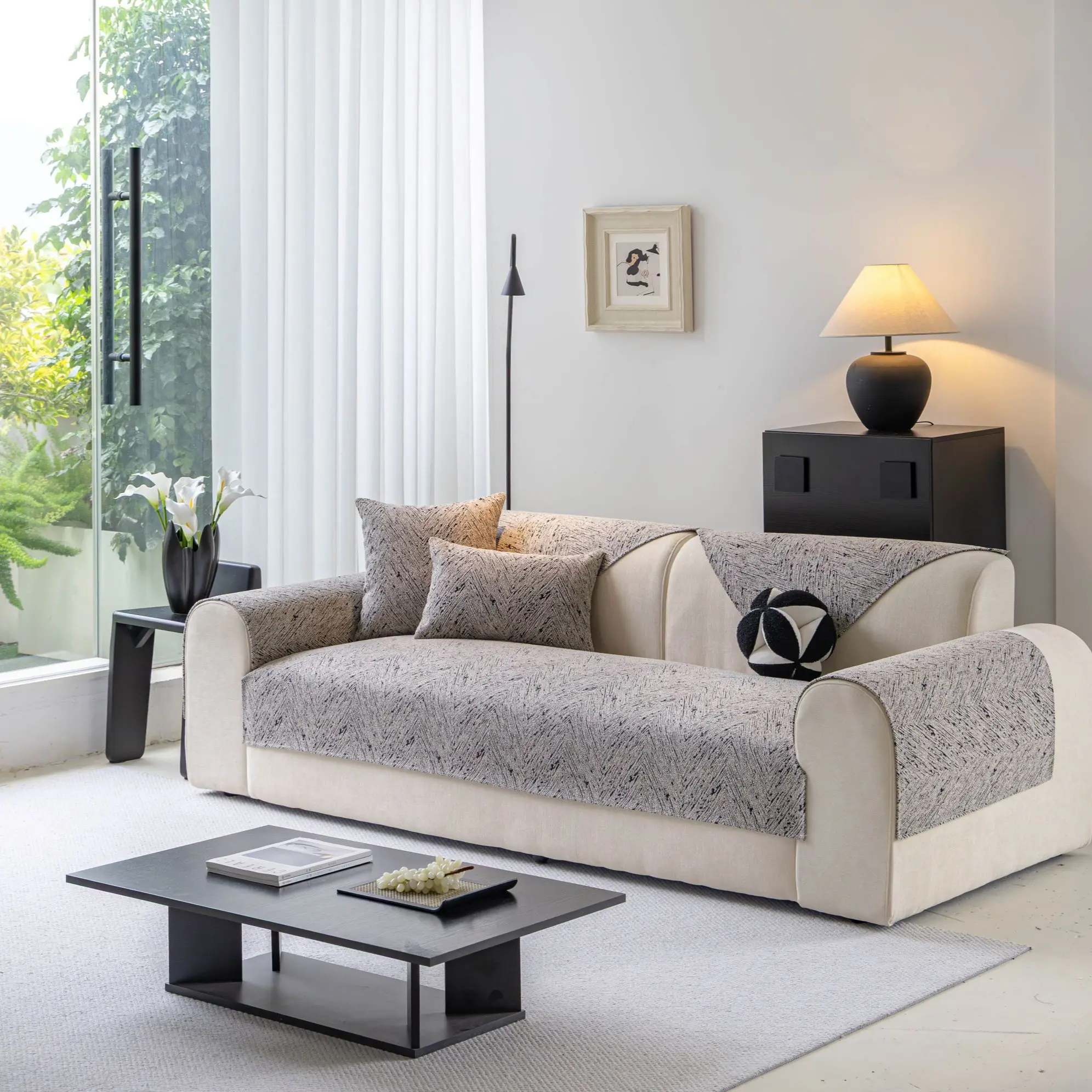 1PC Non-Slip Sofa Cushion, Pet-Friendly, Soft & Skin-Friendly, All-Seasons, Reusable, Home Decor Protector