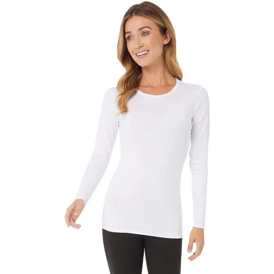 Women's Lightweight Baselayer Crew Top | Long Sleeve | Form Fitting | 4-Way Stretch | Thermal