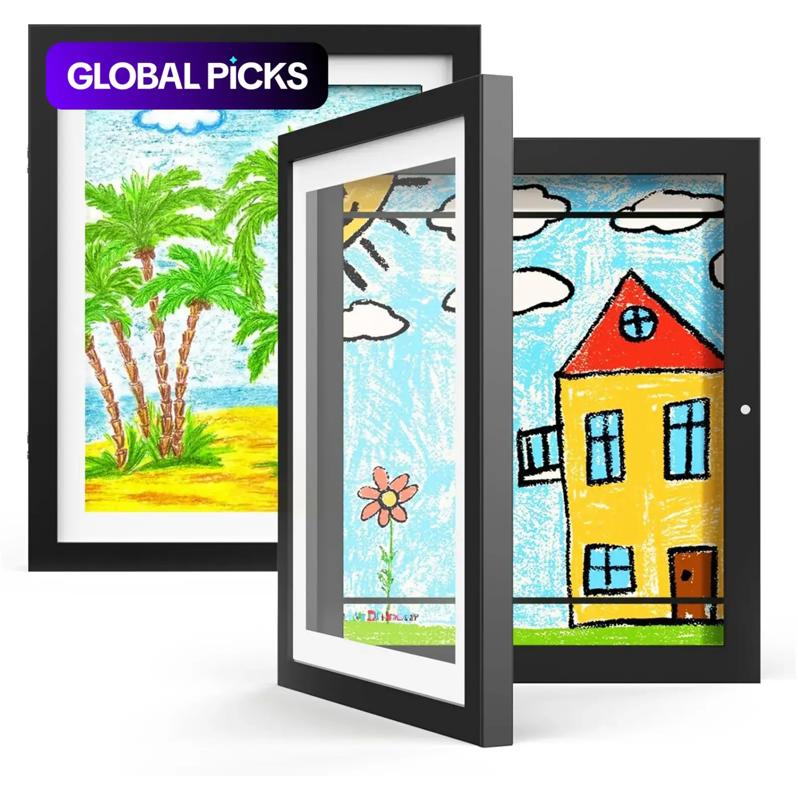 High Quality Front-Opening Art Display Frame, Storage Frame for Wall, Wall Frames, Wall Gallery Frame, Photo Frame for Living Room and Bedroom, Wall Picture Frame #GLOBAL PICKS