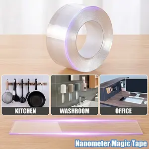 Nano Magic Tape |   Double Sided Heavy Duty Adhesive Tape |   Transparent Reusable Washable Traceless Mounting Tape for Home, Kitchen, Office, Car Decoration-YY0