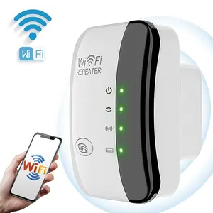 WiFi Repeater, 2.4GHz Wireless Signal Booster, 5000 Sq. Ft Coverage, Long Range WiFi Extender with WPS One Key Setup, Dual Working Mode for Home, Bedroom, Office & Apartment