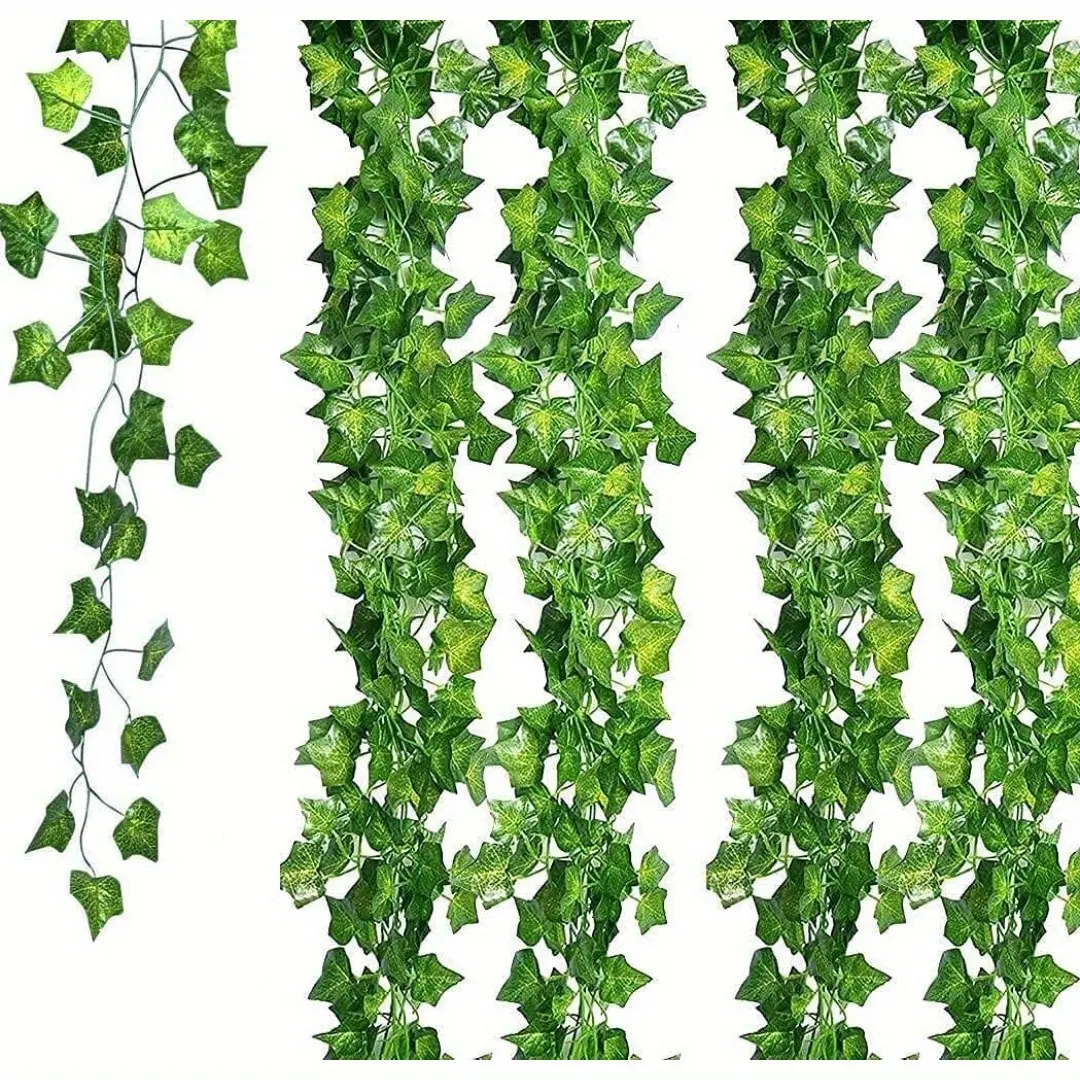 168 feet 24pcs Lush Green Fake Vines Artificial Ivy Leaves Plants Hanging Greenery Plant Garland for Bedroom Office Home Wall Decor Indoor Outdoors Party Decorations