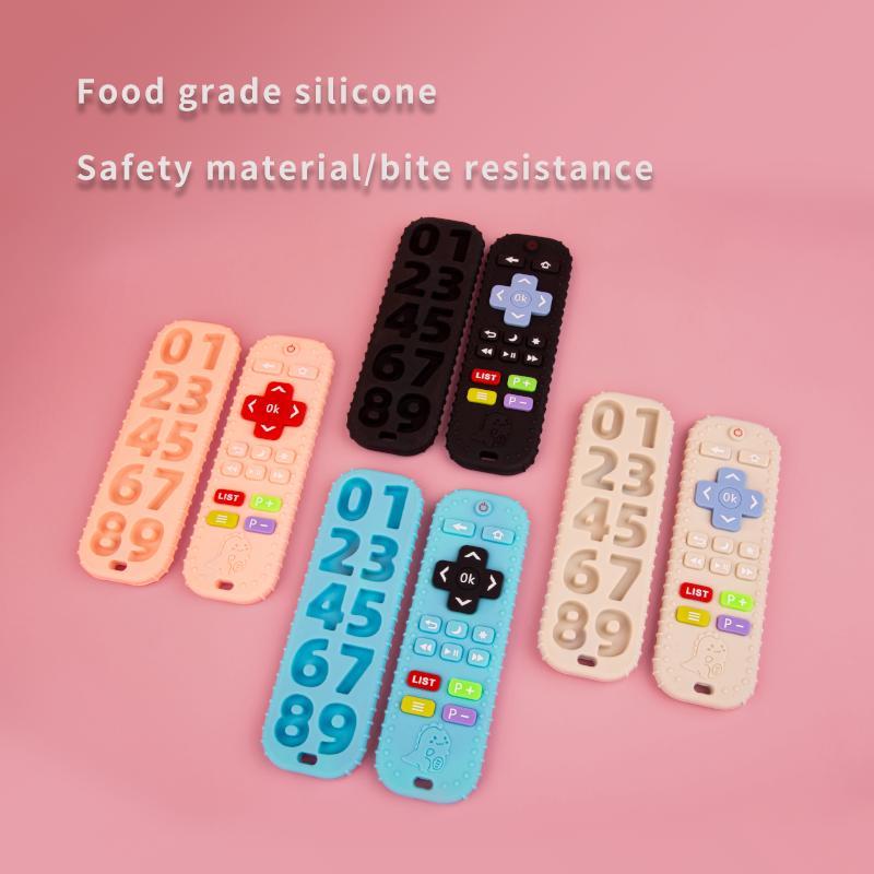 Baby Teething Toys Set of 10, TV Remote Shape, Safe Soft Chewable, Relief Toy for Infant Gums, Promotes Sensory Development