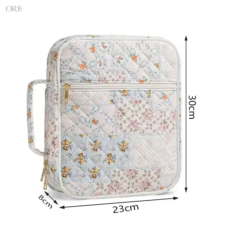 Quilted Padded Multi-Purpose Storage Bag, Large Capacity Portable Travel Makeup Cosmetic Bag, Dustproof Soft Organizer Pouch For Skincare Books Stationery Daily Outdoor Carry Accessory summerwins,Touch,Boho,Gradient,Color,Detachable,elasti,,elas,tail,set,