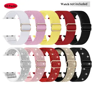 Nylon Smart Watch Strap (Only Band), Adjustable Elastic Breathable Watch Band, Stylish Smart Watch Replacement Watchband Suitable for Apple Watch, Smartwatch Strap, Smart Watch Accessories