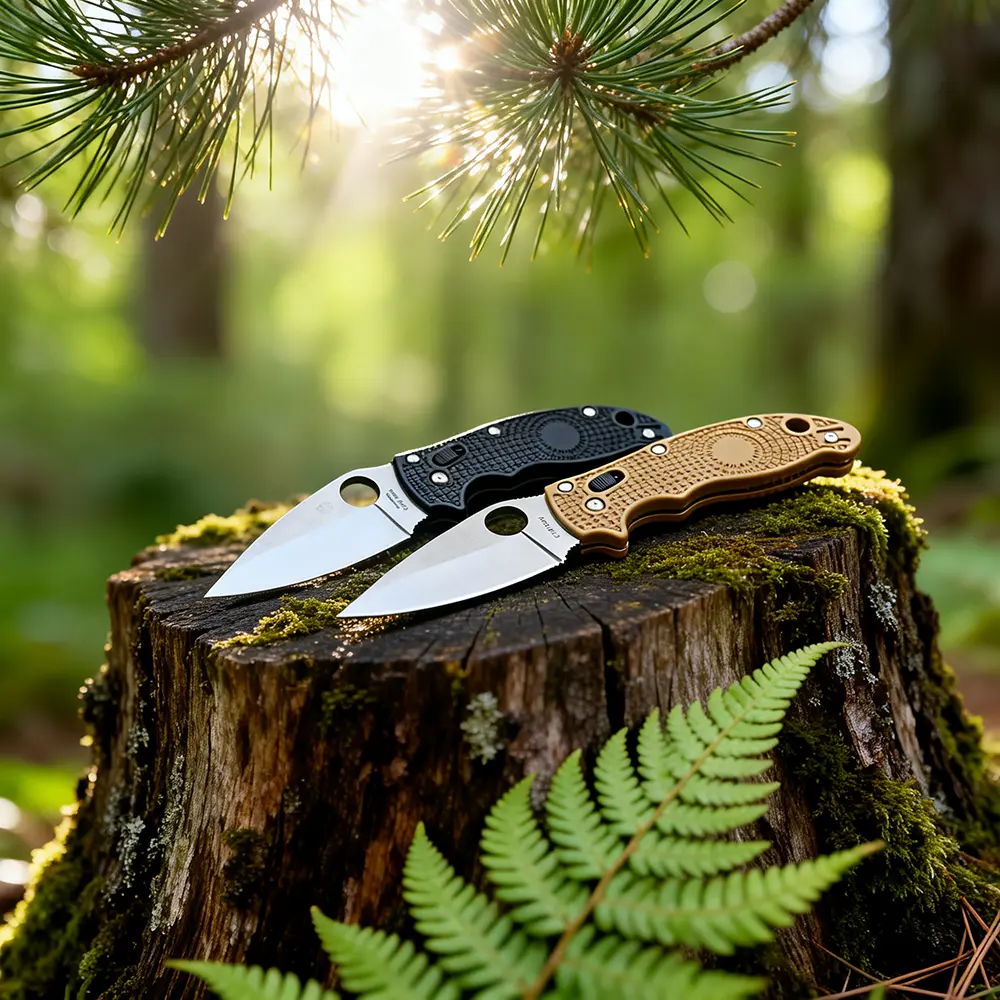EDC C101 CTS BD1N Drop Point Blade, Button Lock with FRCP Handle, Lightweight Folding Knife for Kayaking