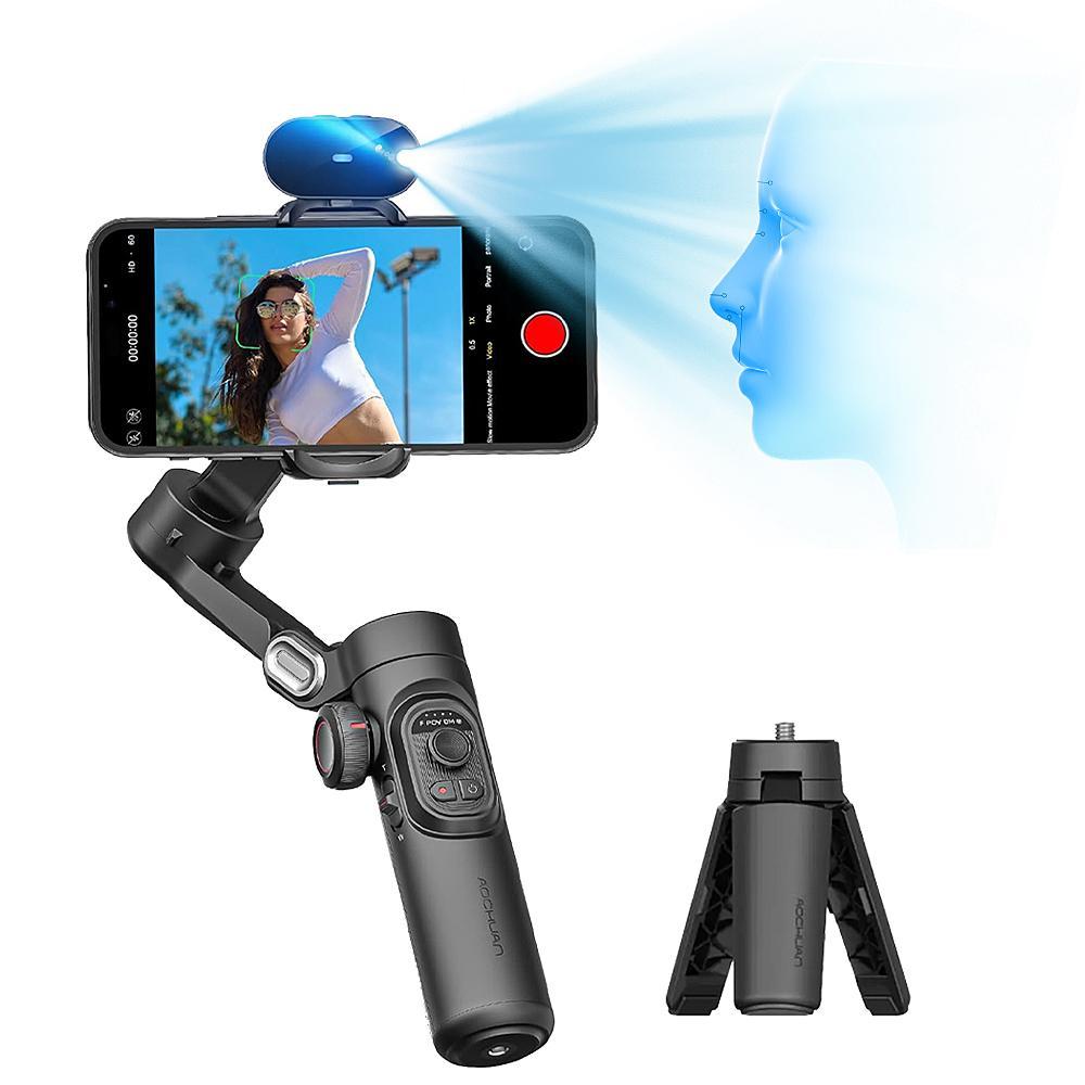 Handheld 3-Axis Anti-Shake Shooting Stand (1 Count), Rotating Automatic Face Tracking Stabilizer for Live Video, Phone Accessory for Content Creators, Smartphone Camera Accessories Handheld 3-Axis Anti-Shake Shooting Stand (1 Count), Rotating Automatic Face Tracking Stabilizer for Live Video, Phone Accessory for Content Creators, Smartphone Camera Accessories