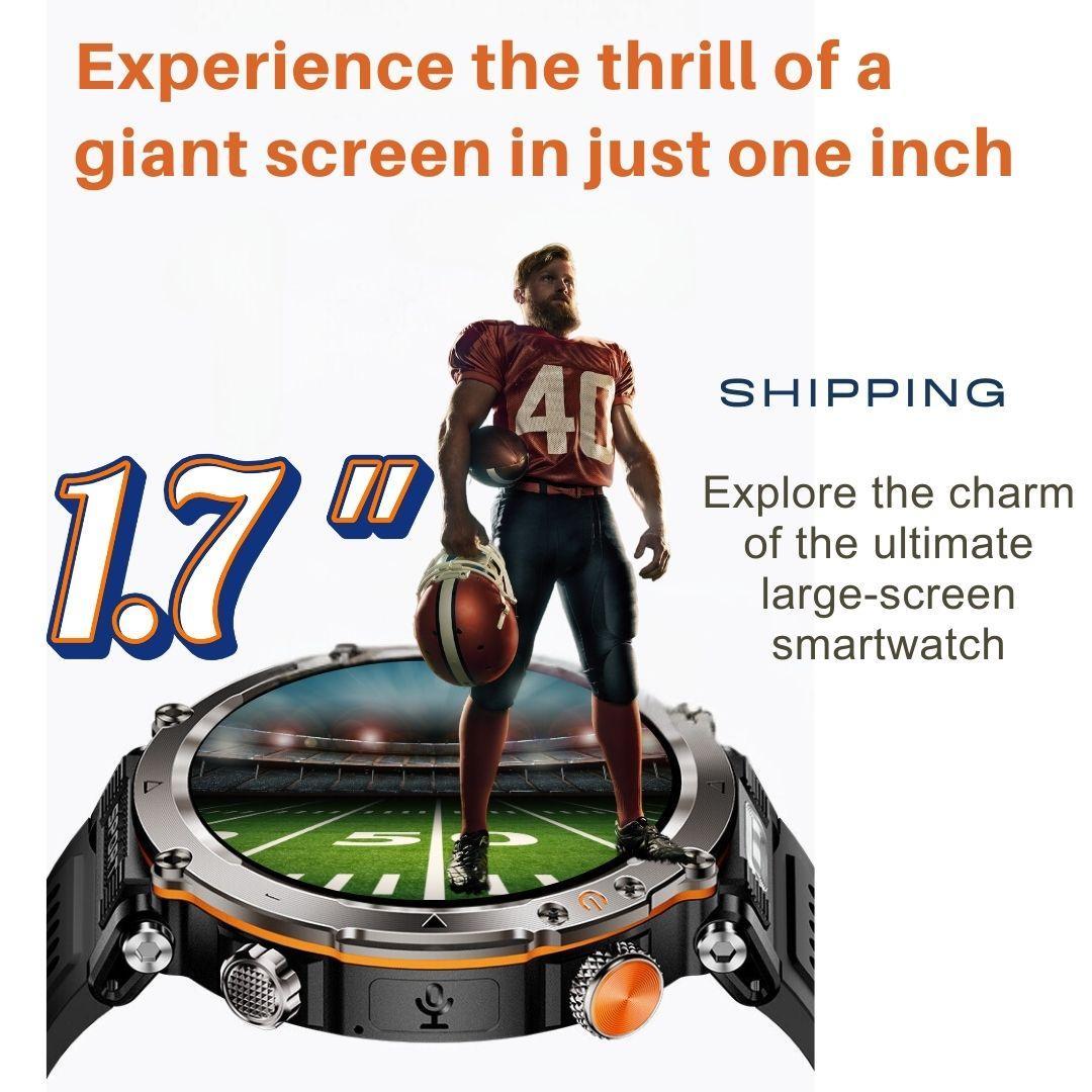 Men's Smart Watch, Fashion Digital Watch with Call Function, IP68 Waterproof Sports Watch with LED Flashlight for Women & Men