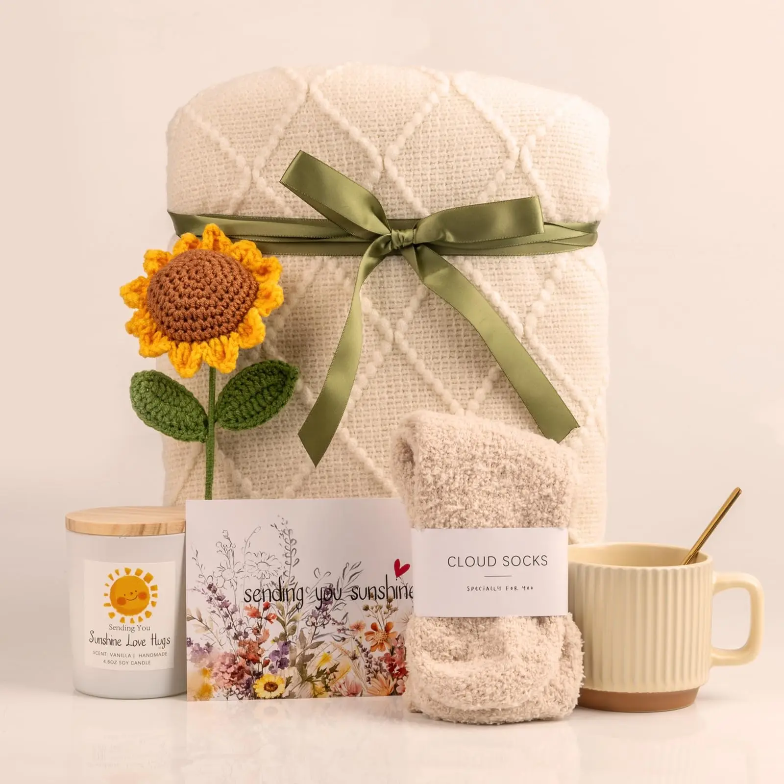 Women's Gift Basket, Birthday Gifts for Women, Sunflower Gift for Mom, Perfect Anniversary Present, Thoughtful Female Presents