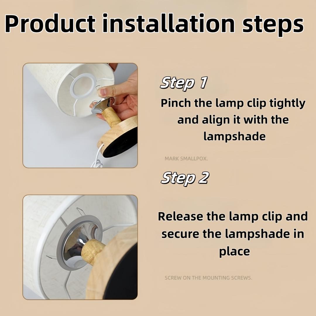 USB Bedroom Night Light, Linen Shade, Wooden Base, LED Lamp, Tabletop Installation, Ideal for Reading, Living Room, Office