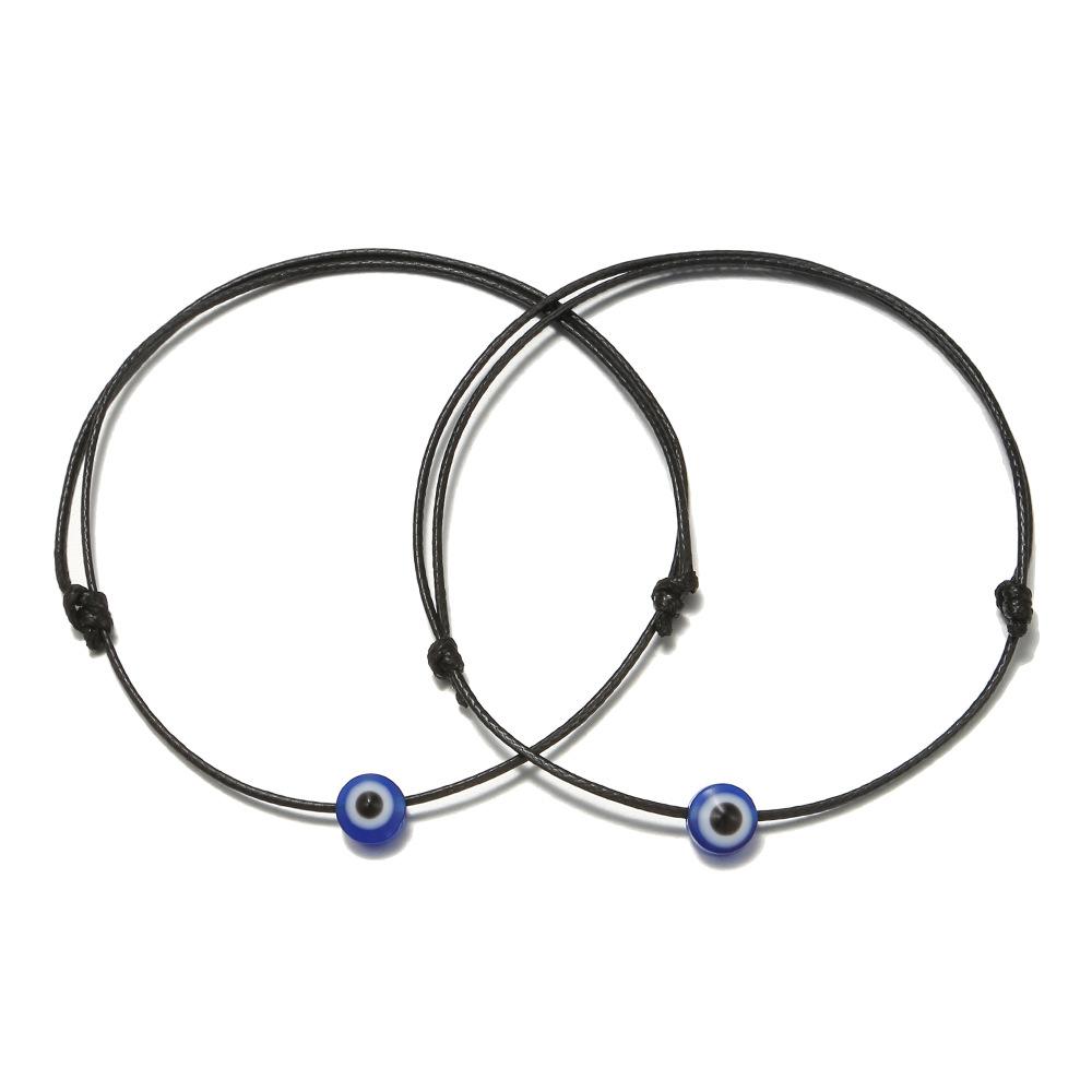 Vintage Colorful Rope Handmade Braided Bracelet, Boho Lucky Charm Protection Bracelet, 2 Pieces Matching Set for Couples Best Friends Friendship, Adjustable Waterproof Wristband for Women Men, Stylish Stackable Jewelry Gift for Birthday Valentine's Day An