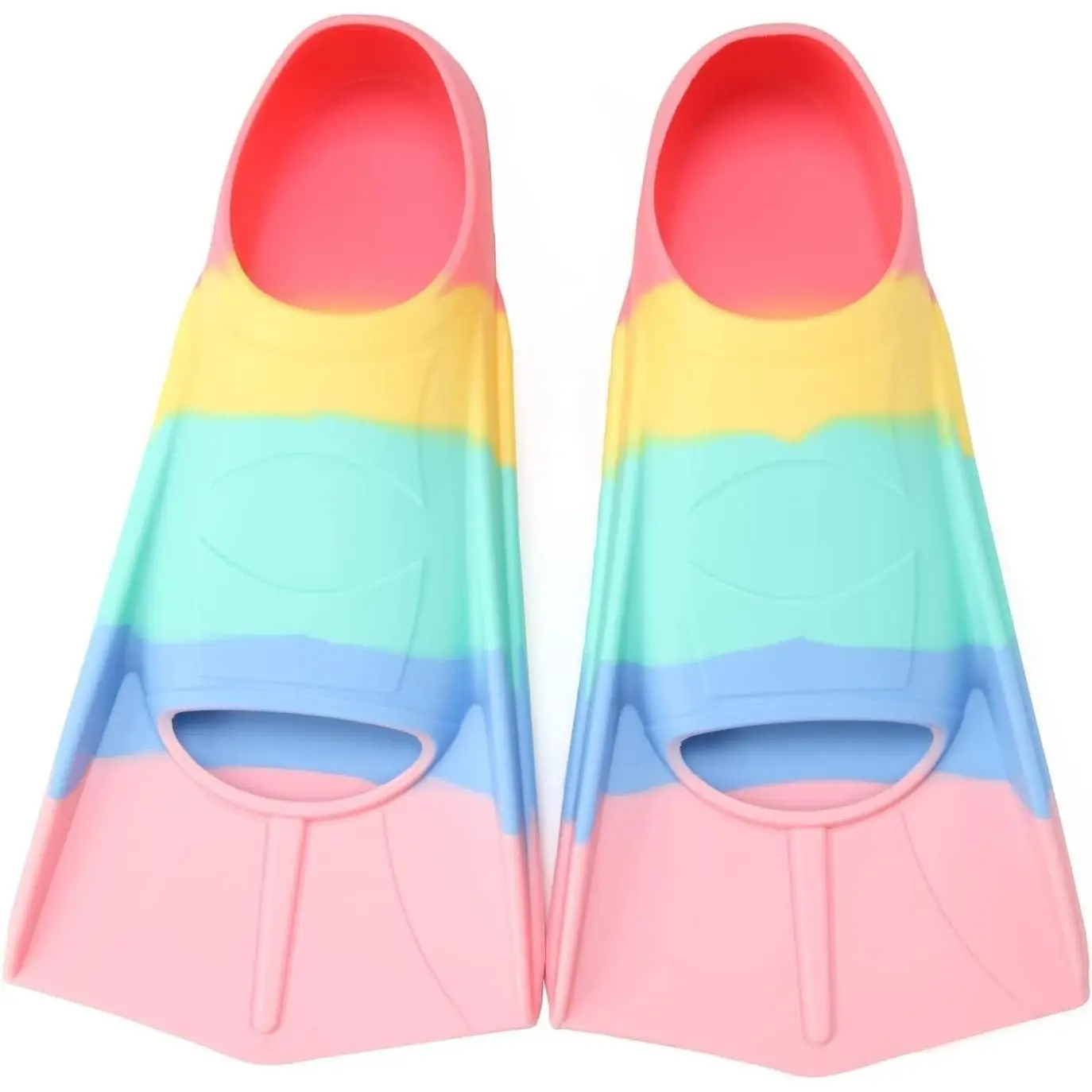 Youth High-Quality Rubber Pool Fins for Beginner Children - Lightweight, Anti-Slip, Durable Short Swimming Flippers with Flexible Blade, Secure Fit, Comfortable Propulsion for Lap Swimming Training to Build Strength