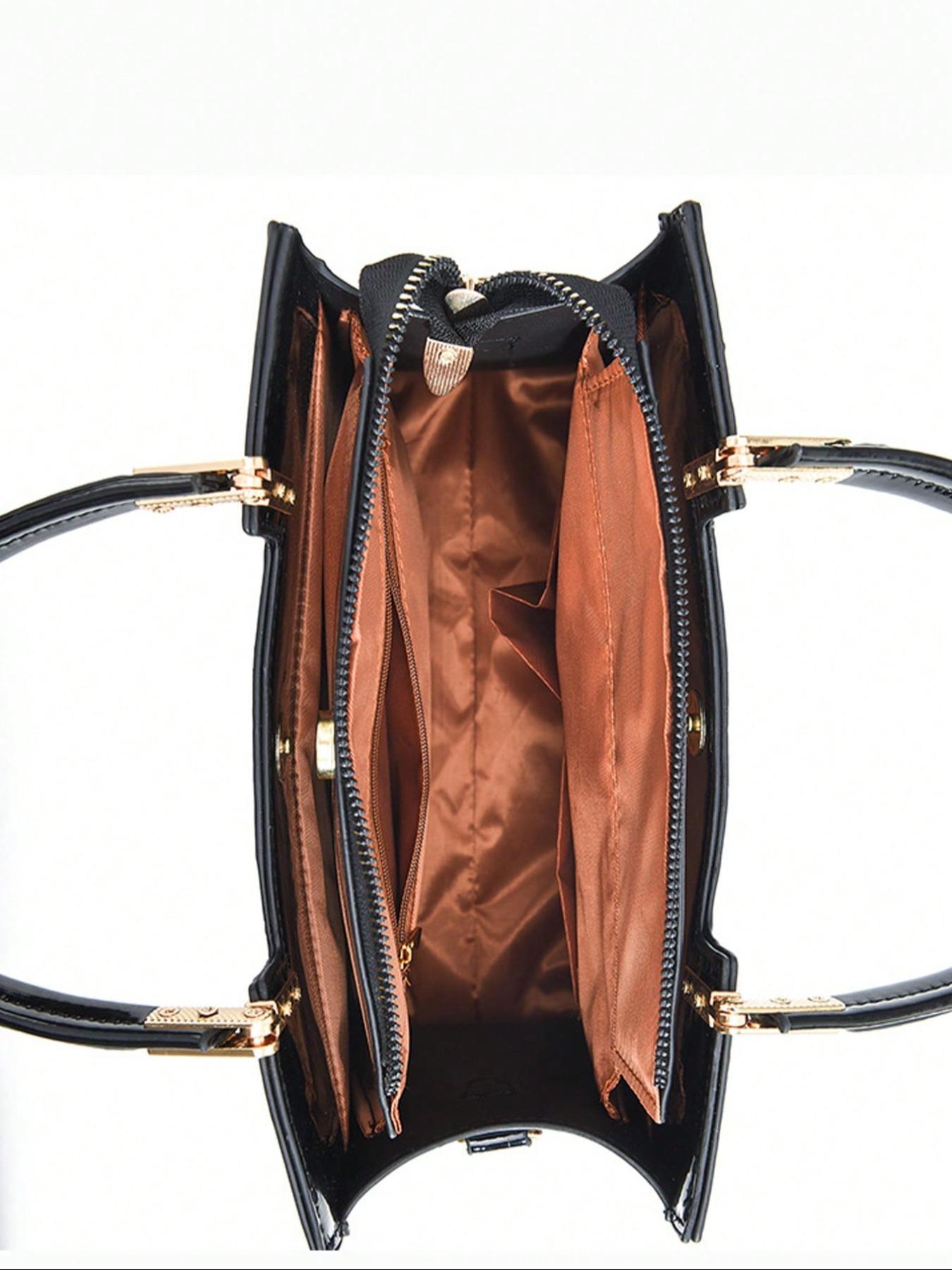 Women's Minimalist Elegant Plain Color Handbag, Fashionable Large Capacity Shoulder Bag for Work & Daily Used, Casual Trendy Versatile High-quality Daily Commuting Bag, Casual Handbag Satchel