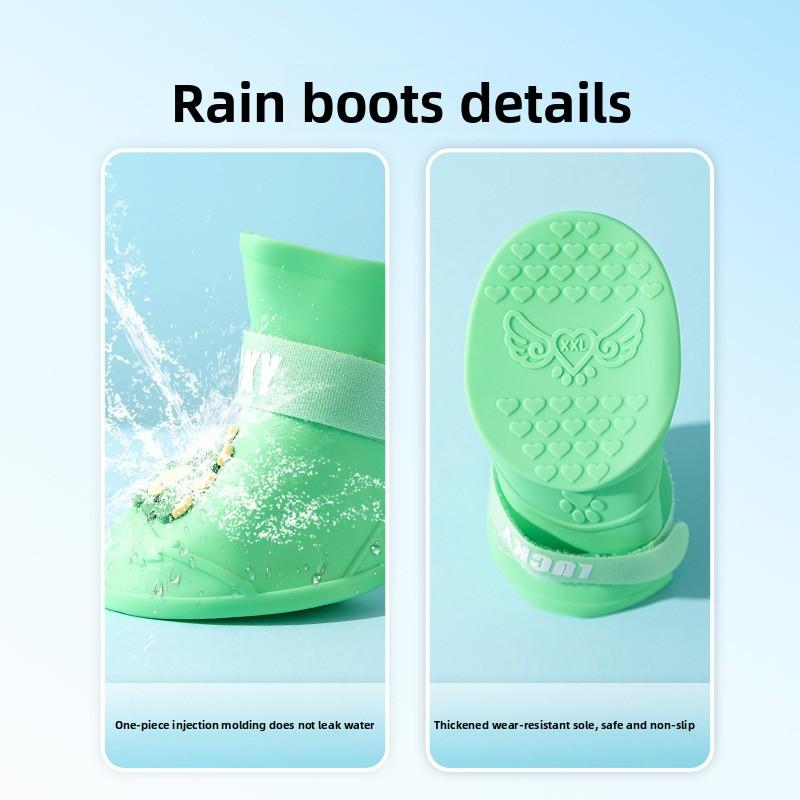 Medium Large Dog Rain Boots Waterproof Anti-Drop Dog Shoes Pet Anti-Dirty Artifact Golden Retriever Corgi Booties Summer Outwear Gold Plated Custom Collar glasses filter Heated Windproof Winter Coat clothes flotation device