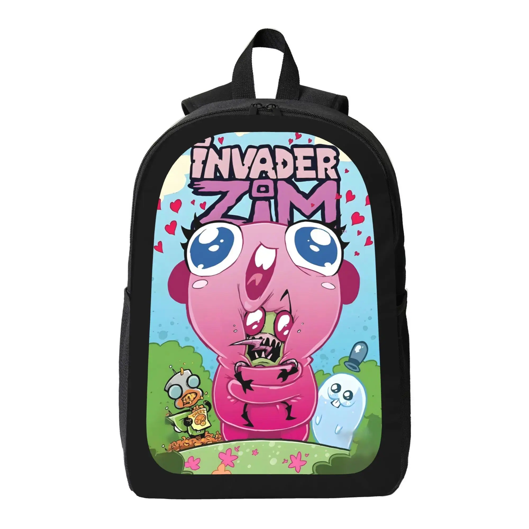 Invander zim Cartoon Casual Backpack schoolBag Lightweight Backpack Fans Gift Travel Laptop Backpack north  face  borealis  mini backpack  swag