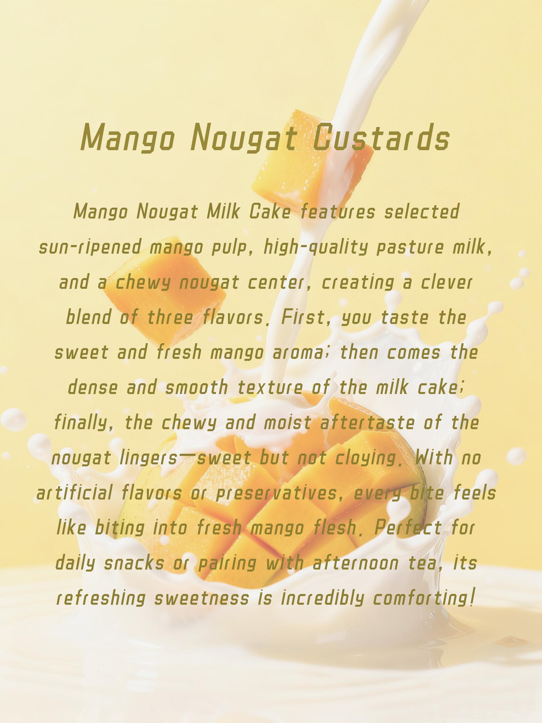 Mango Milk Nougat Candy, Soft Chewy Milk Candy with Fruity Flavor, Classic Asian Sweet Snack, Rich & Creamy Treat (100g × 3 Packs)