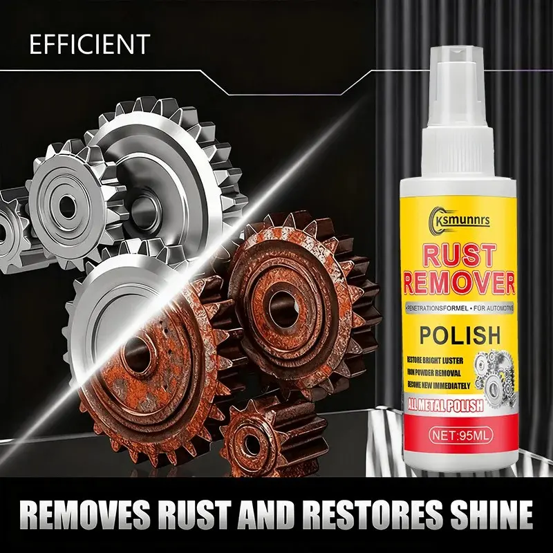 Metal Rust Remover, Effective Iron Rust Removal for Metal Surfaces, Suitable for Metals and Hardware, Metal Surface Degreaser Liquid, Convenient