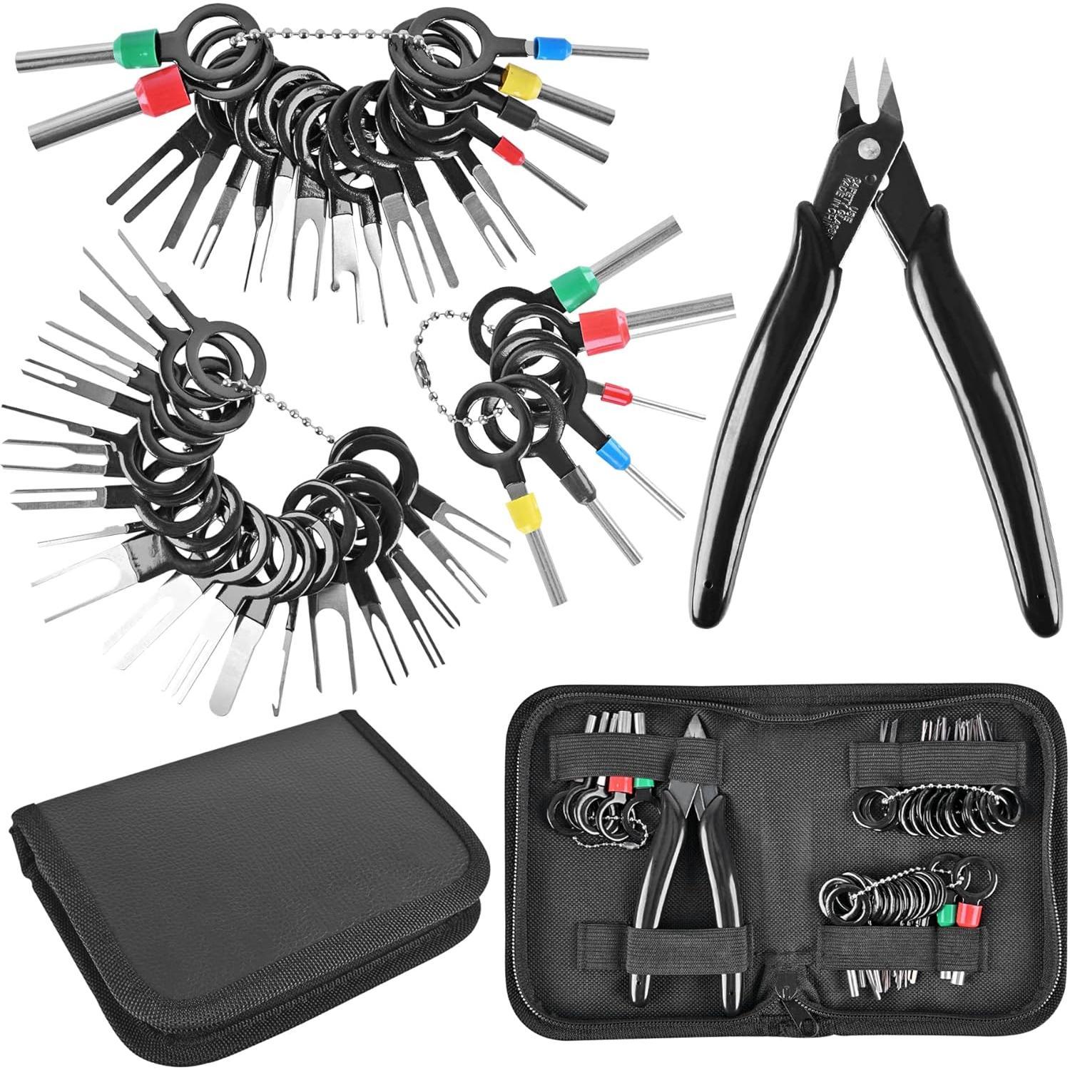 45 Pcs Wire Terminal Release Tool Terminal Removal Tool Kit Depinning Tool Electrical Connector Pin Removal Tool Kit Pin Extractor Tool Set