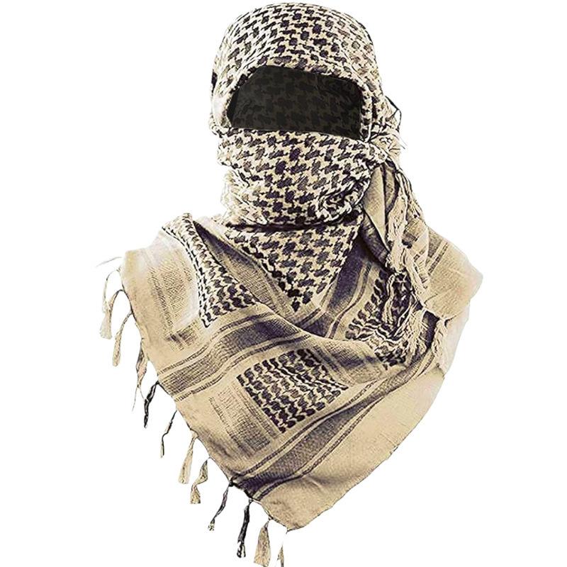 Tactical Military ShemaghScarf for Men and Women, 100% Cotton Keffiyeh Desert Wrap with Fringed Edges, Breathable Outdoor Headwear for Hiking, Camping, Airsoft, and Sun Protection in All Seasons fall hat western wear design style beret green cowboy Turban