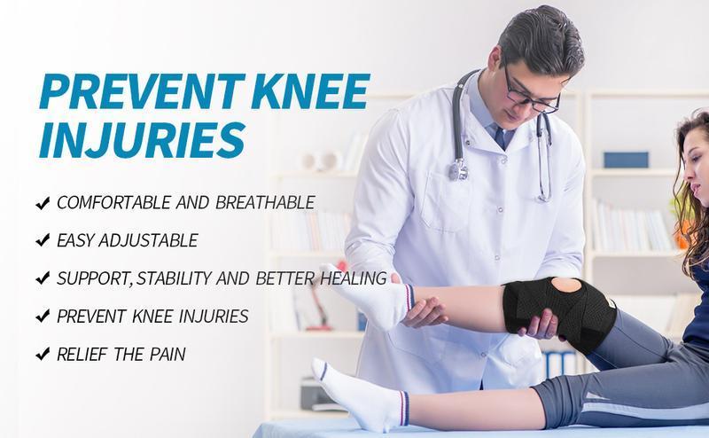 1pc Plus Size Knee Compression WrapBrace Breathable Adjustable With Side Stabilizers For Men And Women Comfortable Support Technology