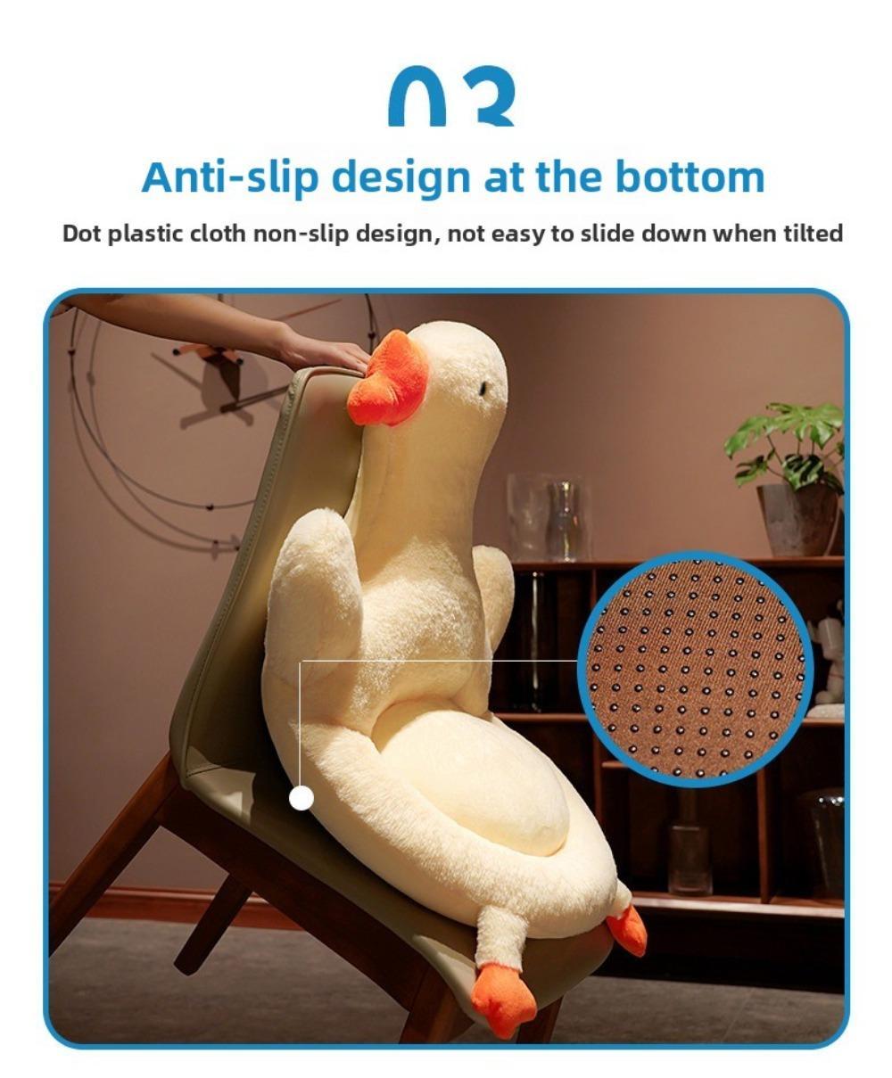 Cartoon Design Big White Goose Cushion Integrated Design Backrest Cushion Office Cushion Thickened Student Cushion