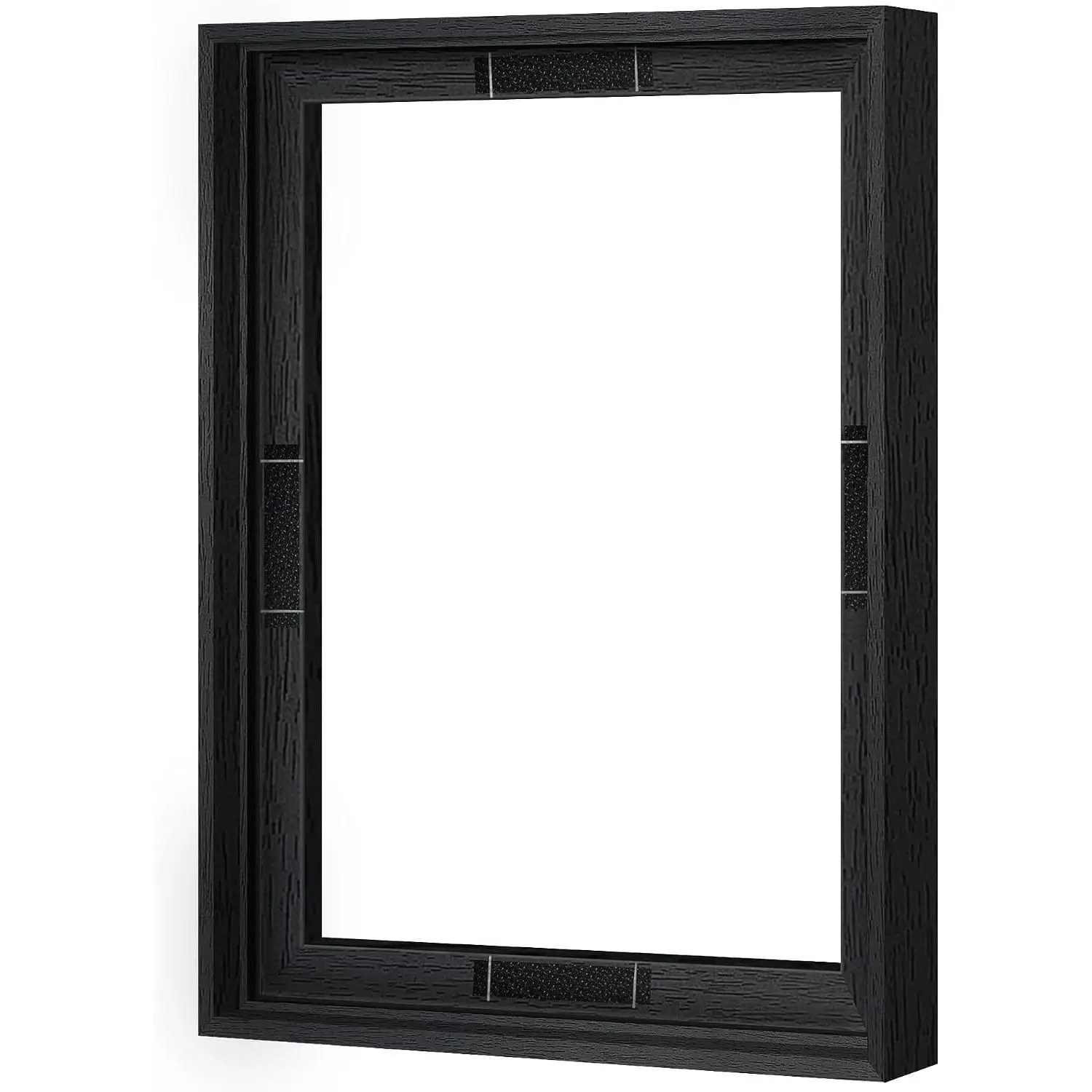 Canvas Floating Frame 12x16 with 0.9" Deep, Black, Adhesive Included