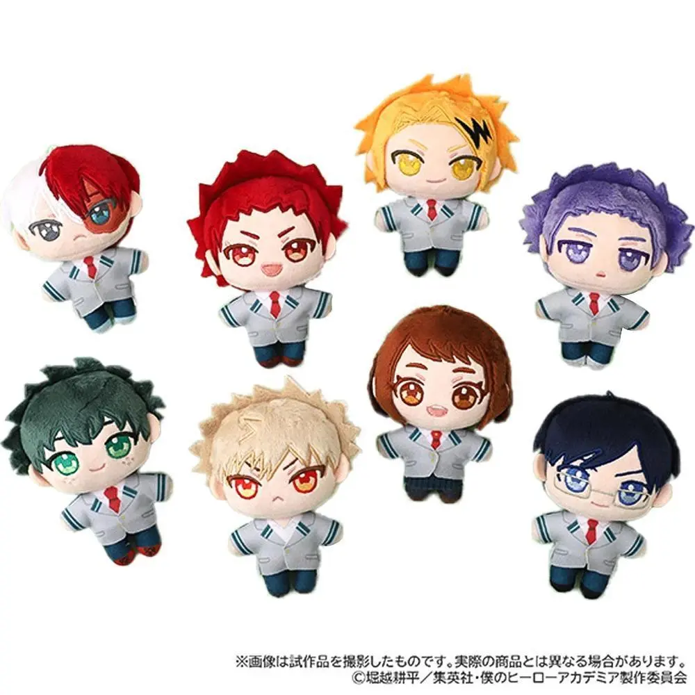 12cm 100% Original My Hero Academia Anime Stuffed Plush Pendants, Unisex Collectibles for Anime Fans Featuring Bakugou, Deku, Eijiro, Tenya Iida, Ochako Uraraka