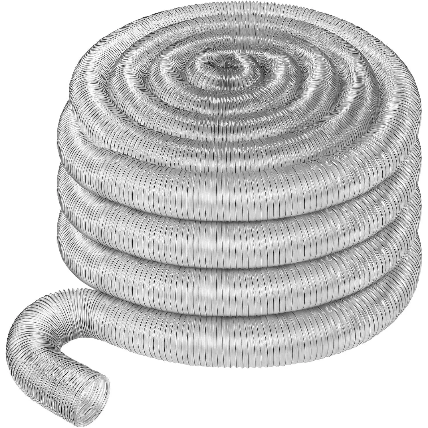 4 Inch x 70 ft Clear PVC Dust Collection Hose | Flexible Spiral Hose, Transparent Wall for Clog Check, Fits 4 in Dust Collector, Shop Vac Compatible