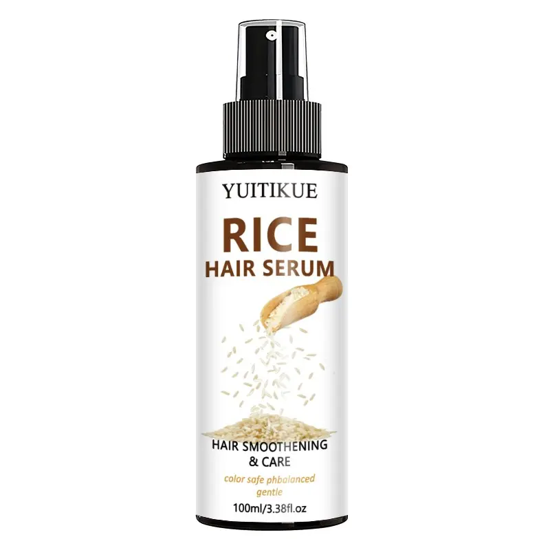 Yuitikue Rice Essence Hair Care Serum, Smooth Repair, Color Protection, Ph Balanced, Gentle Formula, Damaged Hair Repair, Strengthening, Glossy, 100ML