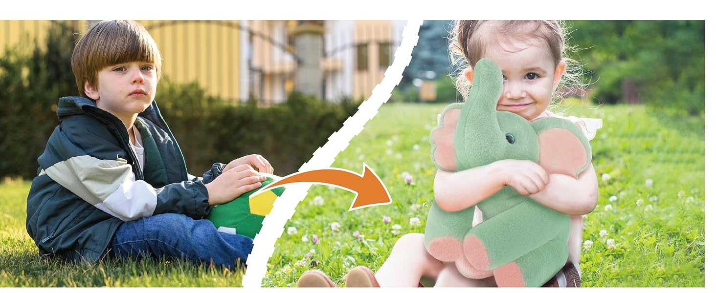 20"| 3.3 Pound Elephant Weighted Stuffed Animals, Large Pillowfort Plush Animal Toys for Kids Adults, Large Body Pillow for Gifts Presents Birthday Christmas Holiday