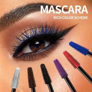 6-Piece Colorful Mascara Set, Blue, Volumizing, Multi-Use, Perfect for Parties, Cosplay, Live Streaming