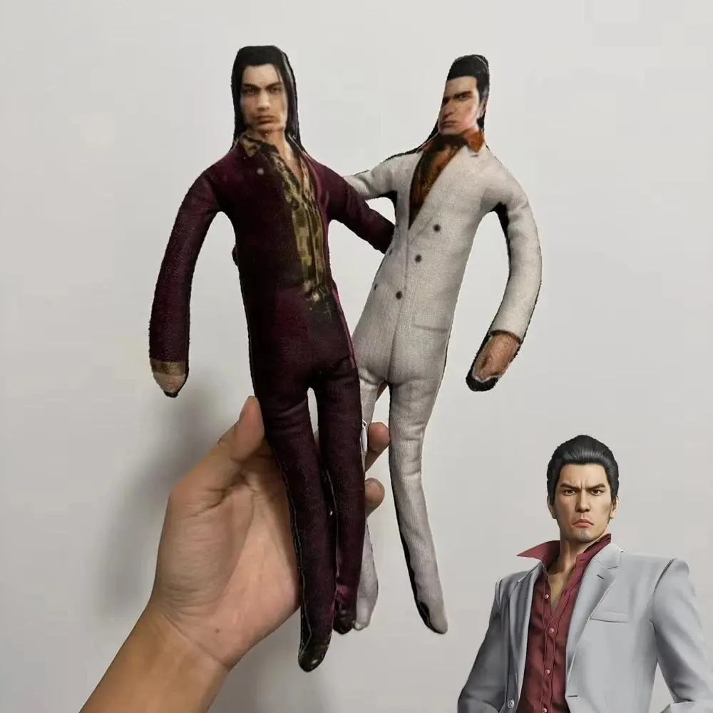 Game Yakuza Kiryu Kazuma Cosplay Plush Cotton Stuffed Dolls Mascot Slender Twistable Shape Abstract Model Room Decoration Props