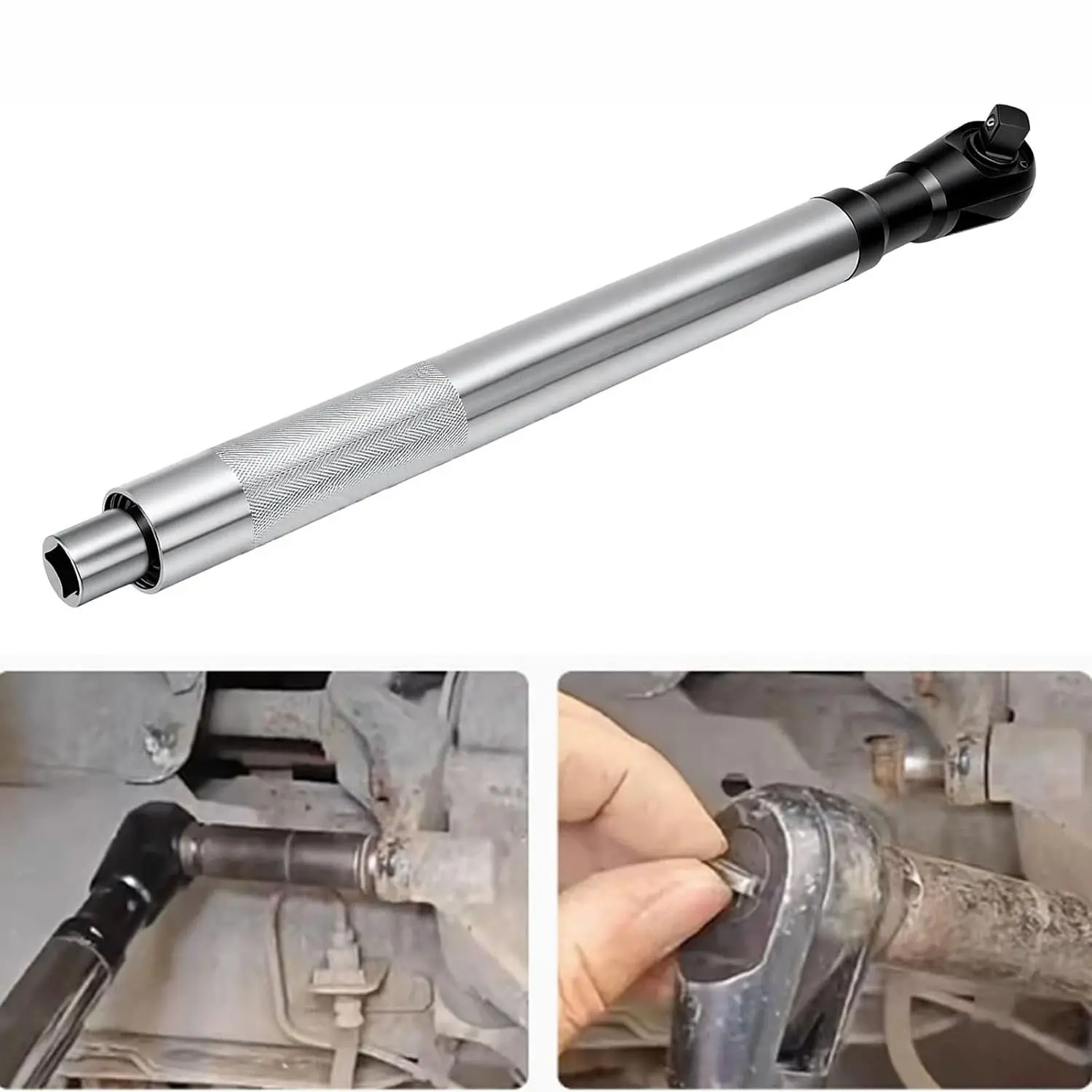 1/2 Inch Offset Extension Wrench for Drill, Detachable Adapter, Fits 1/2, 1/4, 3/8 Inch Sockets, Ideal for Tight Spaces, Wrench Extender Tool