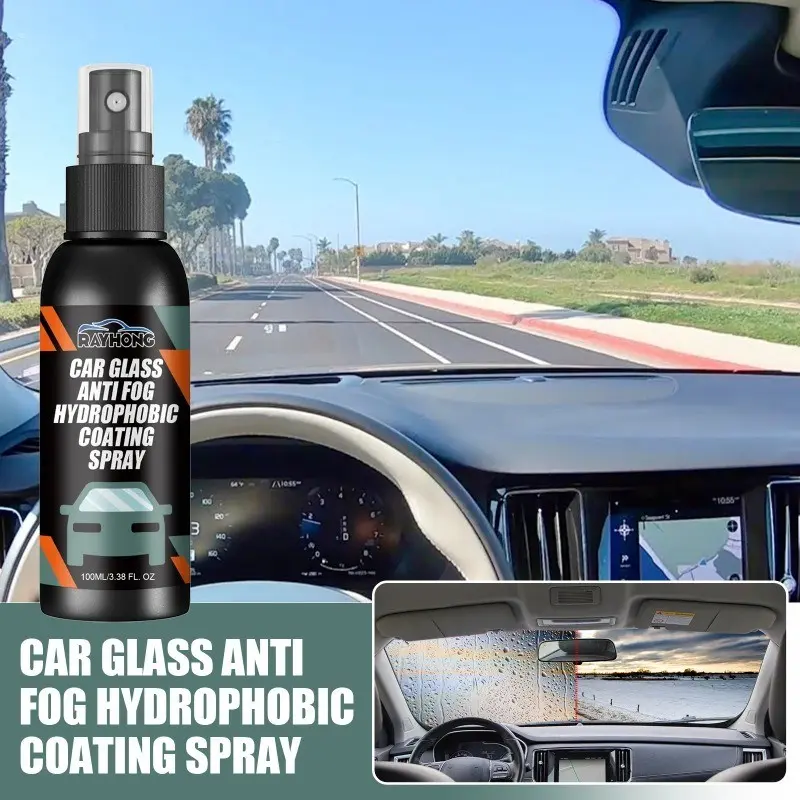 RayHong Car Glass Water Repellent Spray Anti Fog Hydrophobic Coating Auto Anti-rain Liquid Windshield Mirror Water Repellent