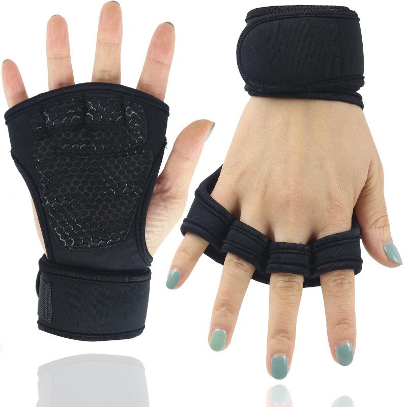 Durable Non-slip Weightlifting Gloves, Adjustable Wrist Strap Design for Men and Women, Essential Gym Training Equipment, Gym Accessories