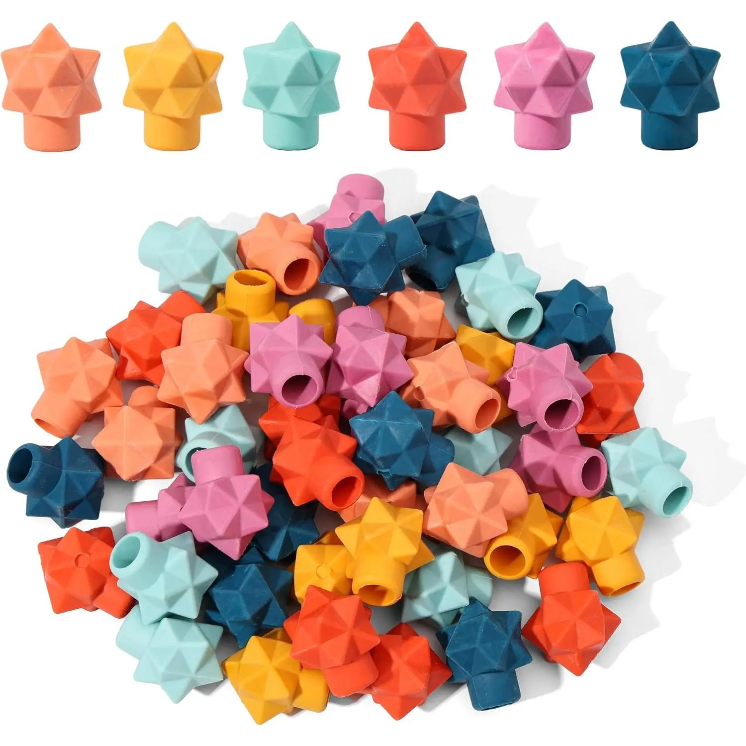 - cil Top Erasers, 48 Pack, Latex-Free | No-Smudge Cap cil Erasers for  Erasing, , Teachers, Studying Supplies