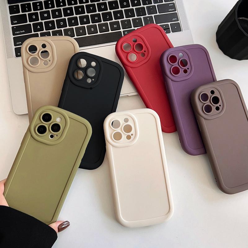 Solid Color Phone Case, Full Body Shockproof Phone Protective Cover, Phone Accessories Compatible with iPhone 11 12 13 14 15 Pro Max, Casing