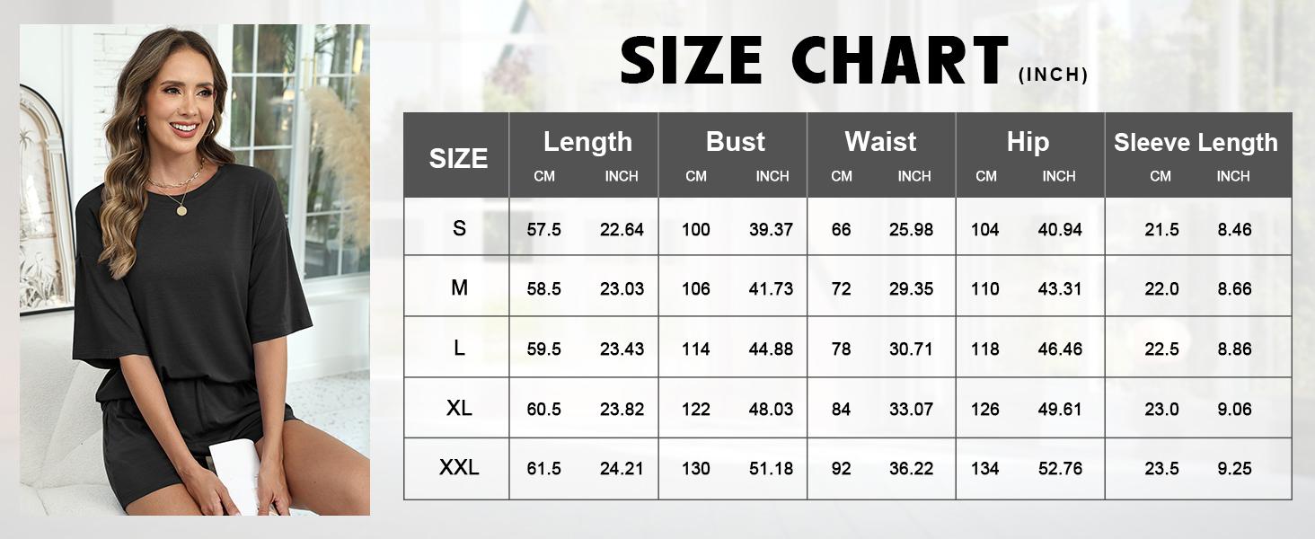 Two Piece Sets for Women Summer 3/4 Sleeve Tops and Elastic Waist Shorts Pajamas Cute Comfy Soft Lounge Striped Pjs