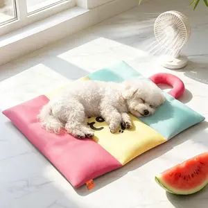 Summer Cooling Pet Bed Mat, Dual-Sided Washable Dog Bed Mattress, Waterproof Non-Slip Dog Crate Pad, 4 Seasons Soft Pet Sleeping Mat