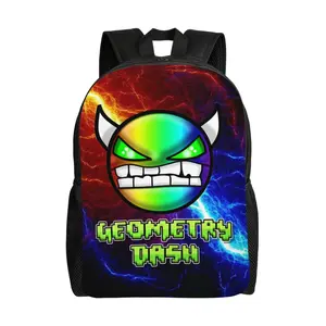Geometry Game Dash Backpacks For Men Women Book Bag Travel Hiking Camping Work
