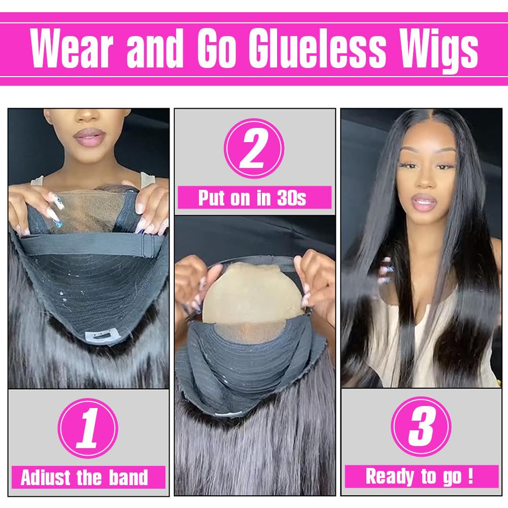 Bling Hair 6x4 Glueless Wigs Straight Ready To Wear Lace Closure Wigs For Human Hair Pre plucked 5x7 Transparent Lace Wig