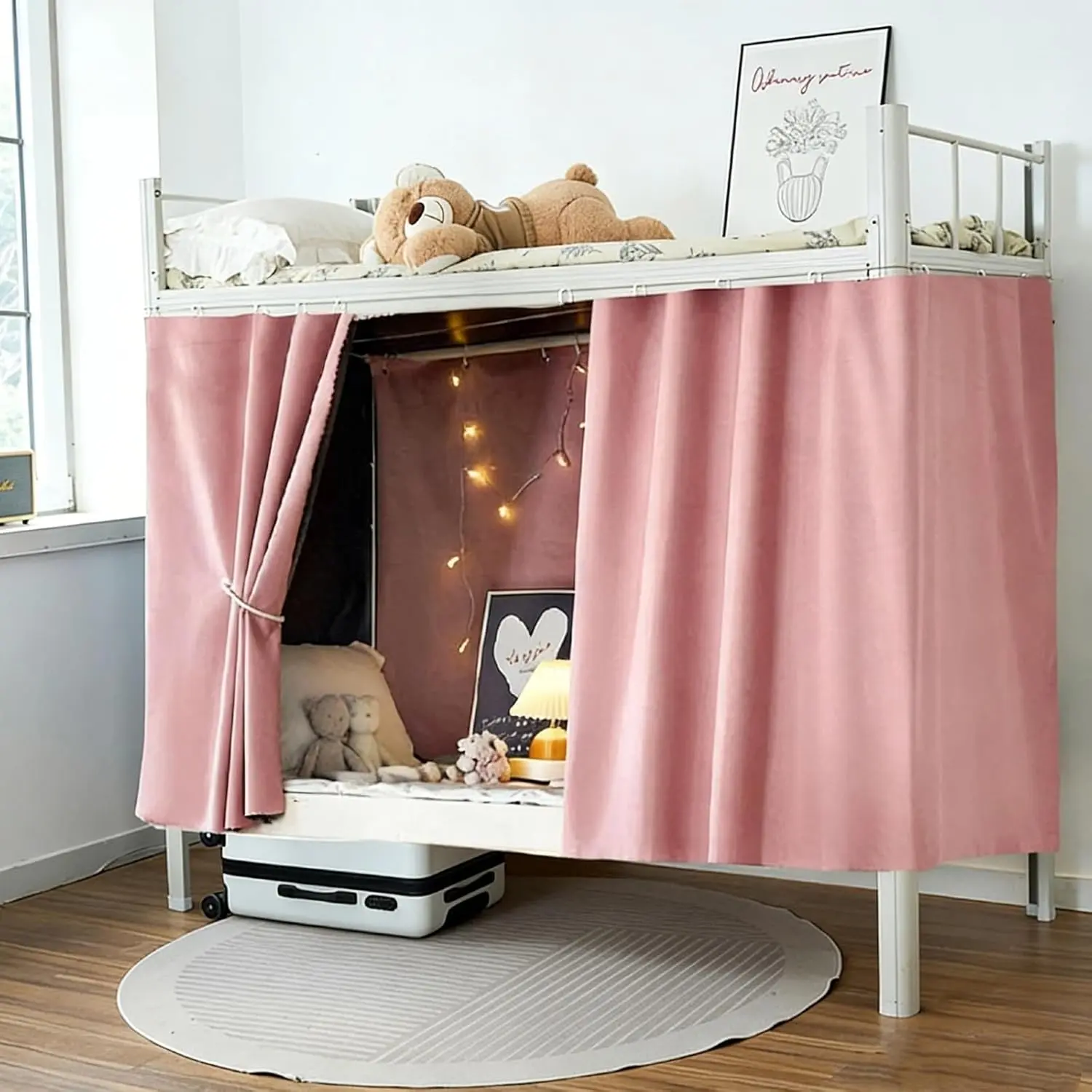 Bottom Bunk Bed Curtains Color Thickened Blackout Curtains Loft Bedroom Privacy Curtains for Dormitories Single Beds
