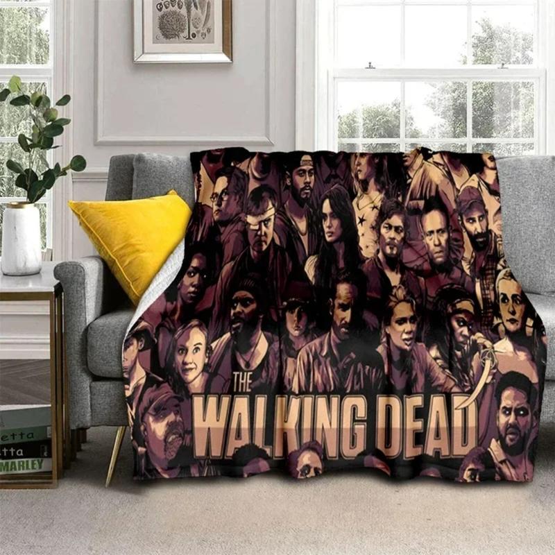 3D Horror TV The Walking Dead Blanket,Soft Throw Blanket for Home Bedroom Bed Sofa Picnic Travel Office Cover Blanket Kids  Warm Haven Textiles