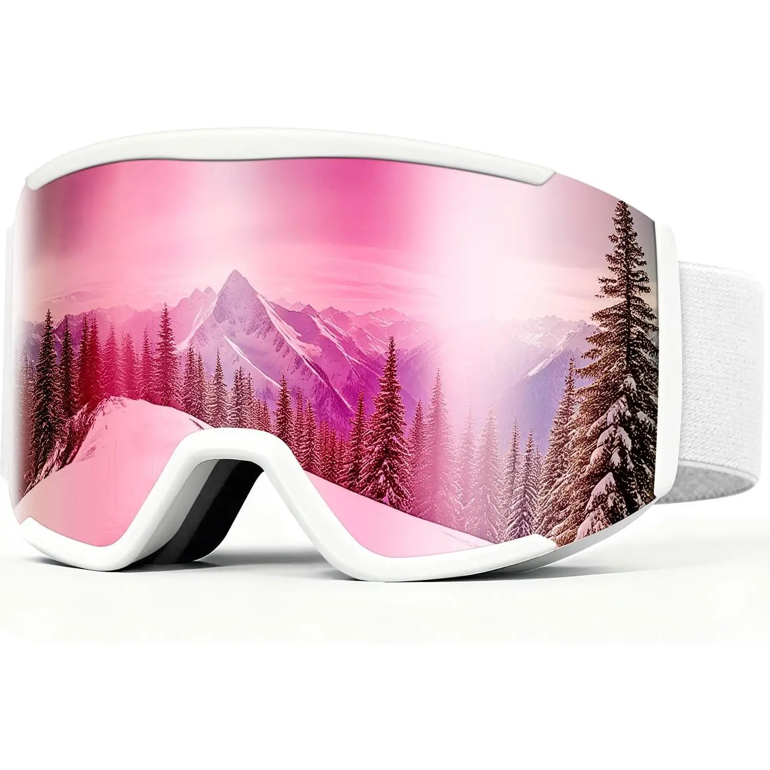 Ski Goggles for Men Women,Anti Fog UV Protection Snowboard Goggles for Adult & Youth,OTG Snow Skiing Goggles