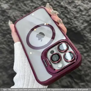 Elegant Hidden Stand Magsafe Magnetic Scratch-Resistant Anti-Drop Smartphone Case Cover for Apple iPhone 17 Pro Max 16 Pro 15 14 13
