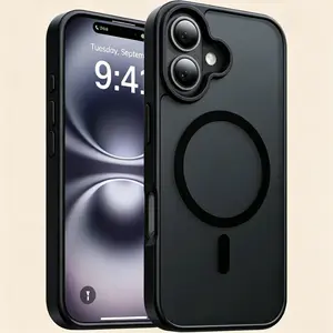 Magnetic Phone Cases for iPhone 17,16,15,14,13,12 Pro Max ,16 plus, 17 Air, Compatible with MagSafe, Shockproof Protective Translucent Matte Phone Case, Military-Grade Drop Protection, Anti-Yellowing, for iPhone 17 Pro Max
